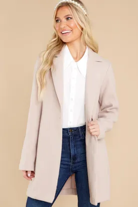 New York Nights Light Taupe Coat