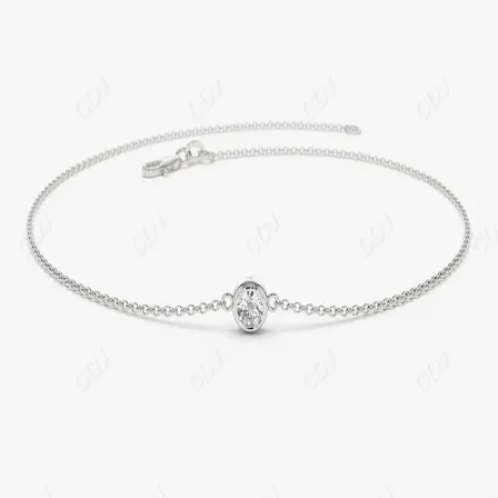 0.11CTW Moissanite Dainty Solitaire Diamond Bracelet