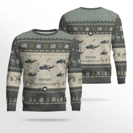 AgustaWestland AW101_Aircraft Ugly Sweater, Ugly Sweater Christmas Shirt for Men Dad Veteran