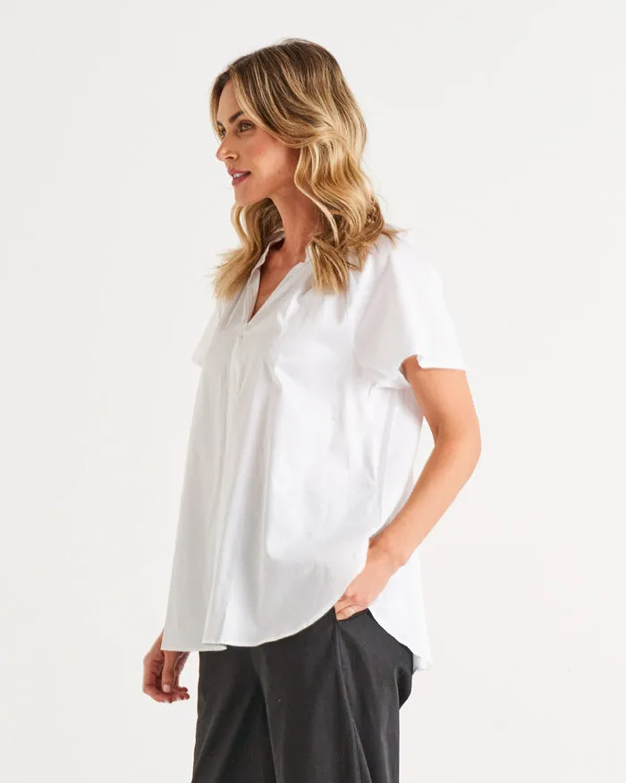 Betty Basics Victoria Blouse White