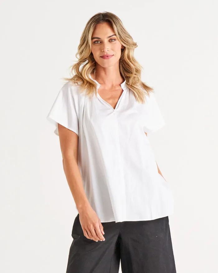 Betty Basics Victoria Blouse White