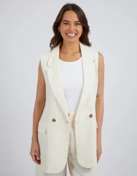 Brigitte Sleeveless Blazer - Toasted Coconut - Elm Lifestyle