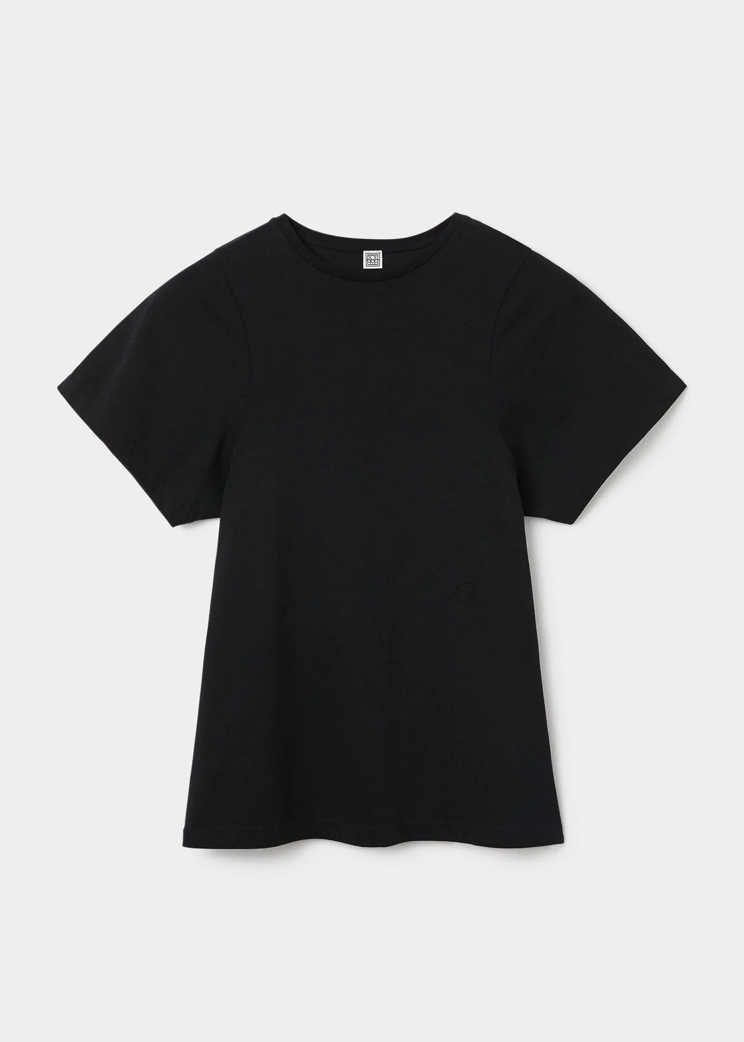 Curved seam tee black