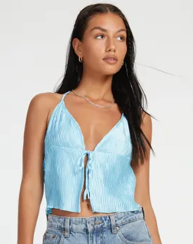 Dama Crop Top in Blue