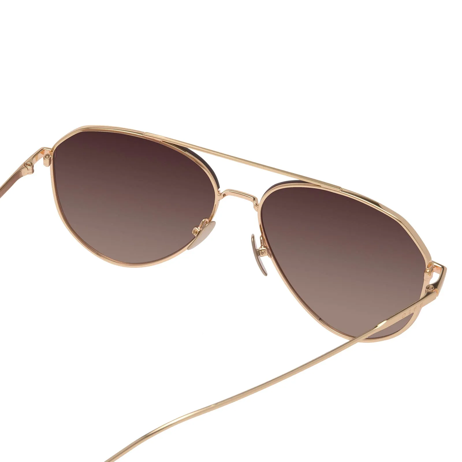 DASH - BRUSHED GOLD   COFFEE GRADIENT SUNGLASSES