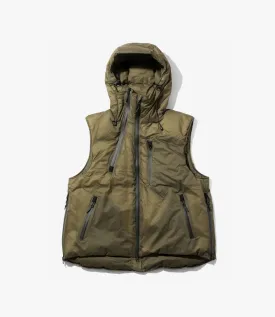 Down Zip Vest – Olive Ripstop Nylon