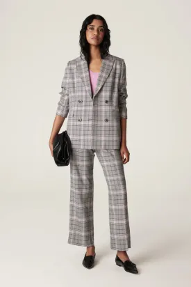 ELTON CHECK BLAZER | Pink Check