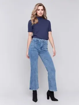 Flare Leg Pant With Heart Shape Pocket