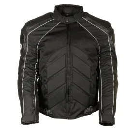 Men's Combo Leather/Textile/Mesh Racer Jacket