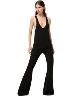 Michael Lo Sordo HIGH WAIST POOL SIDE SHEEN FLARED PANT