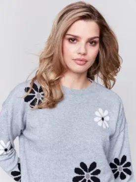 Printed Crew Neck Pull Over Sweater