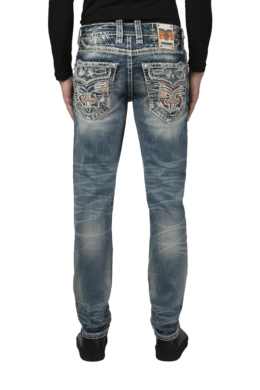 Rock Revival Men's Sunburst A201 Alt Straight Jeans