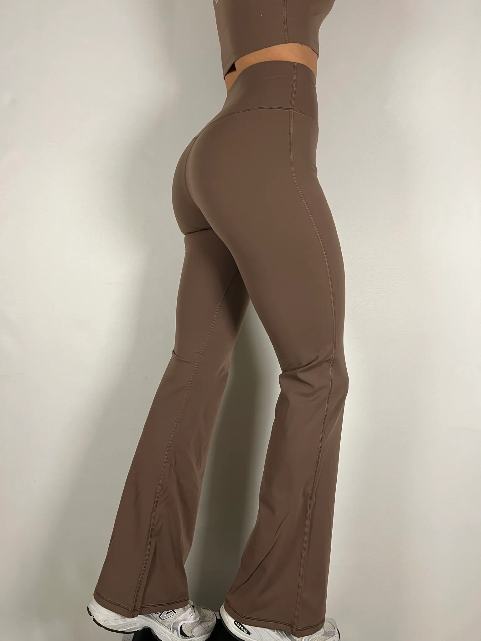 Tall Flared ActiveLux pants-Mocha Brown